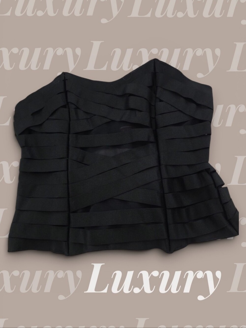 Hips & Curves Black Strapless Layered Corset Top